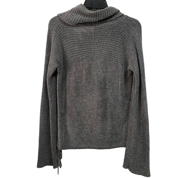 A|X ARMANI EXCHANGE Womens Pullover Medium Grey Cowl Neck Top Sweater Ribbed - Picture 4 of 9